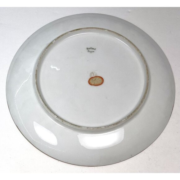 Antique Theodore Haviland Limoges 8.75" Handpainted Green Gold PLATE Pickard Red - Picture 5 of 7